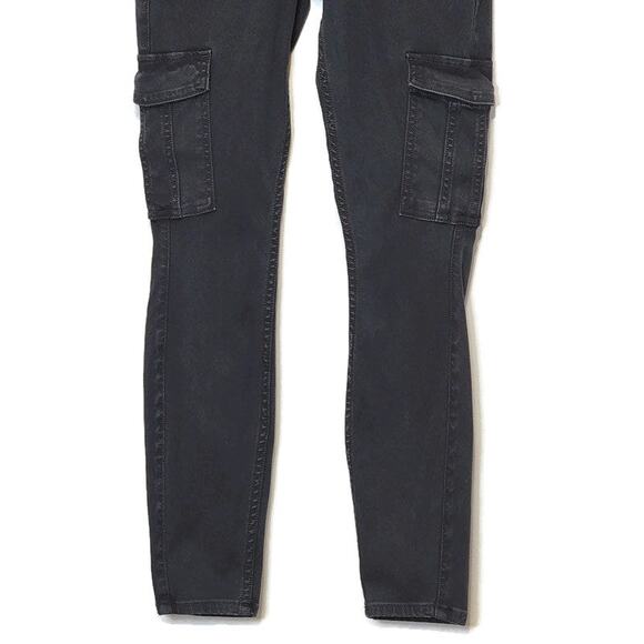 Spanx Cargo Stretch Twill Ankle Mid Rise Slim Fitting Black Skinny Pant Size XS - Picture 6 of 16